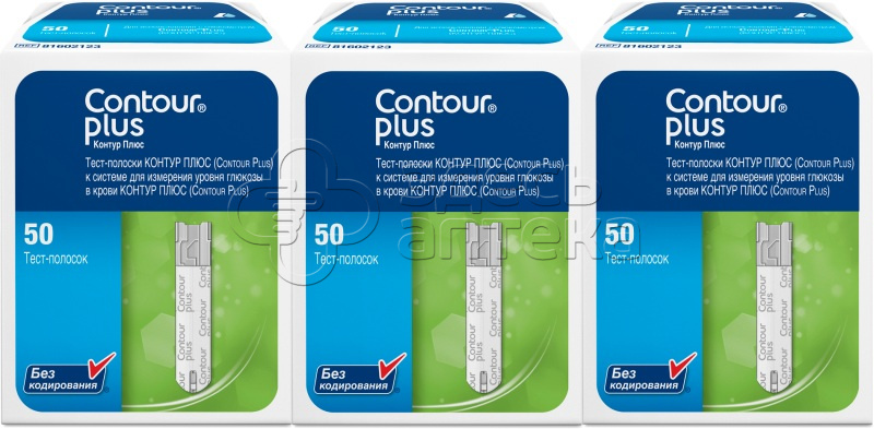 Тест-полоски Контур Плюс 150 шт 2638₽