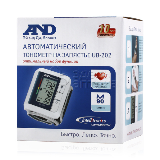 Тонометр UВ-202 AND автомат на запястье 2389₽