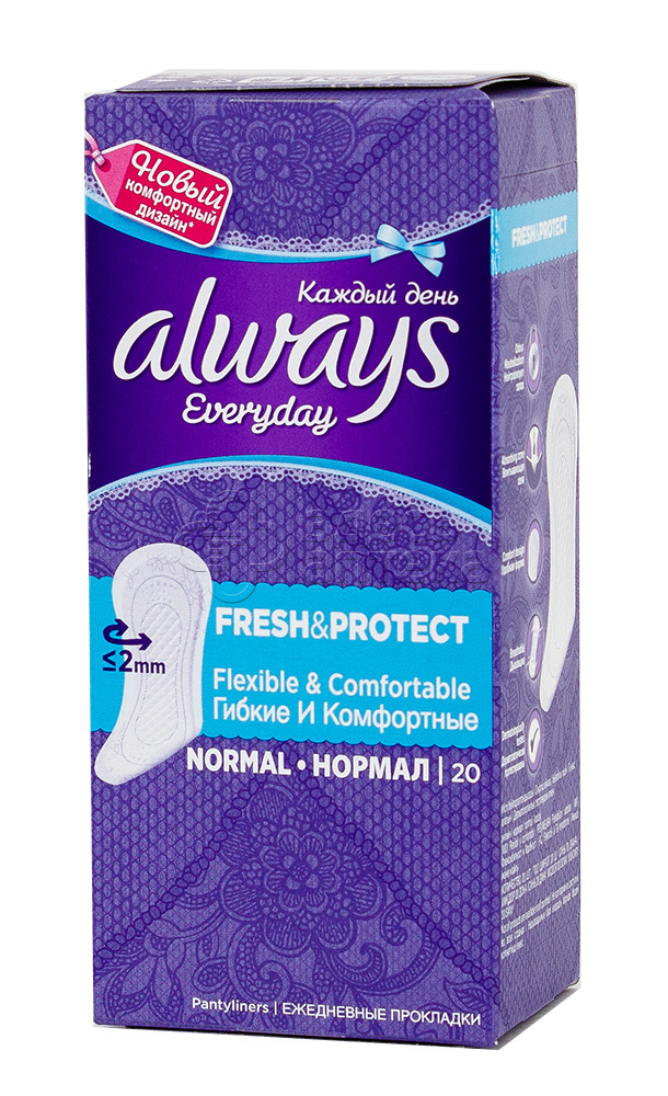 Прокладки Always нормал ежедн N20 355₽