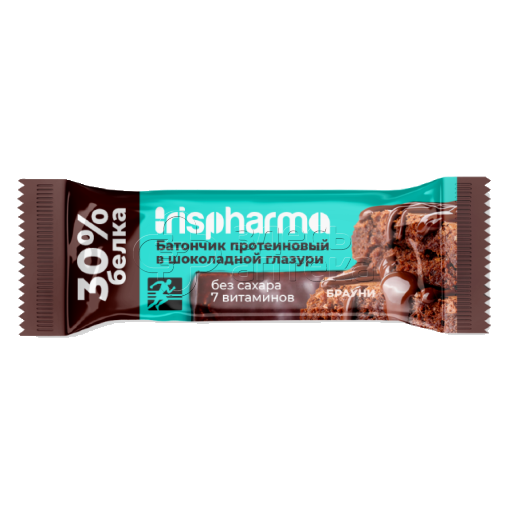 IRISPHARMA Батончик протеиновый 30 Брауни 40г 105₽
