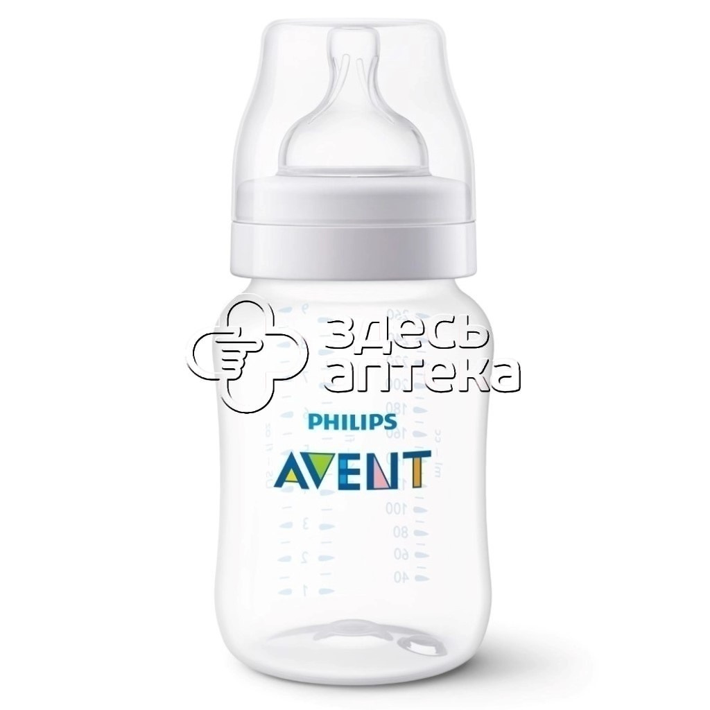 Авент Бутылка дкормления Антиколик с 1мес 260мл 718₽