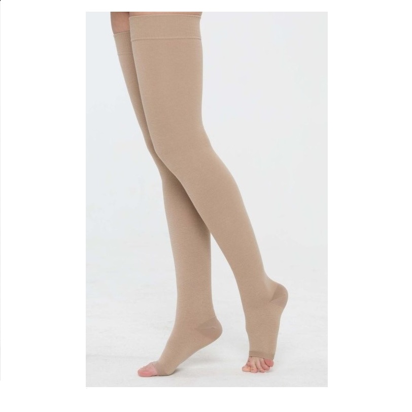 Чулок компрессионный 1 класс компрессии до бедра с открытым мысом разм 5 кремовый пара 1199₽
