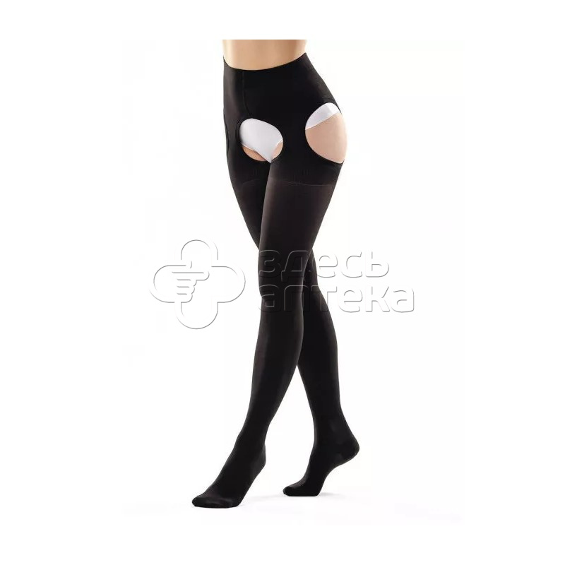 Чулки Интекс Универсал женские без силикона с поясом 1 класс компрессии цвет черный 2563₽