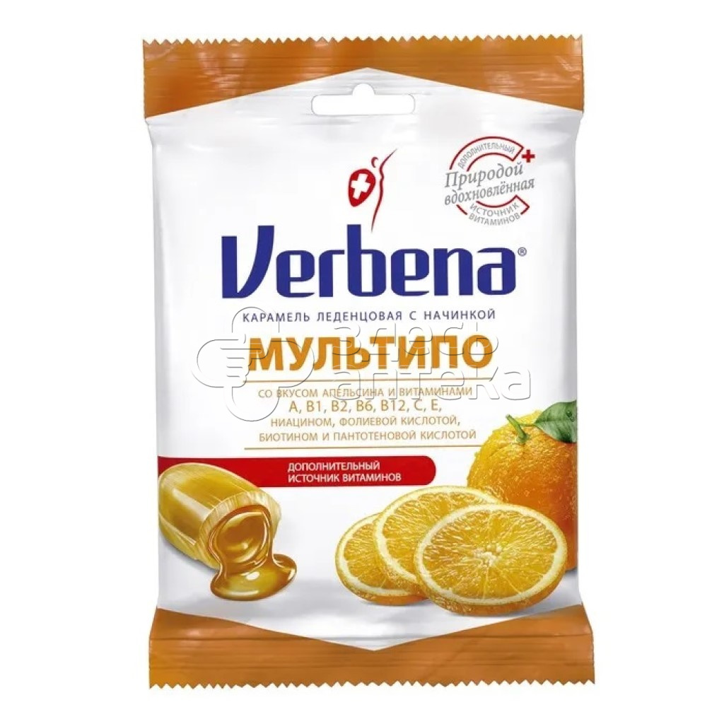 Карамель с начинкой Вербена Мультипо 60г 326₽