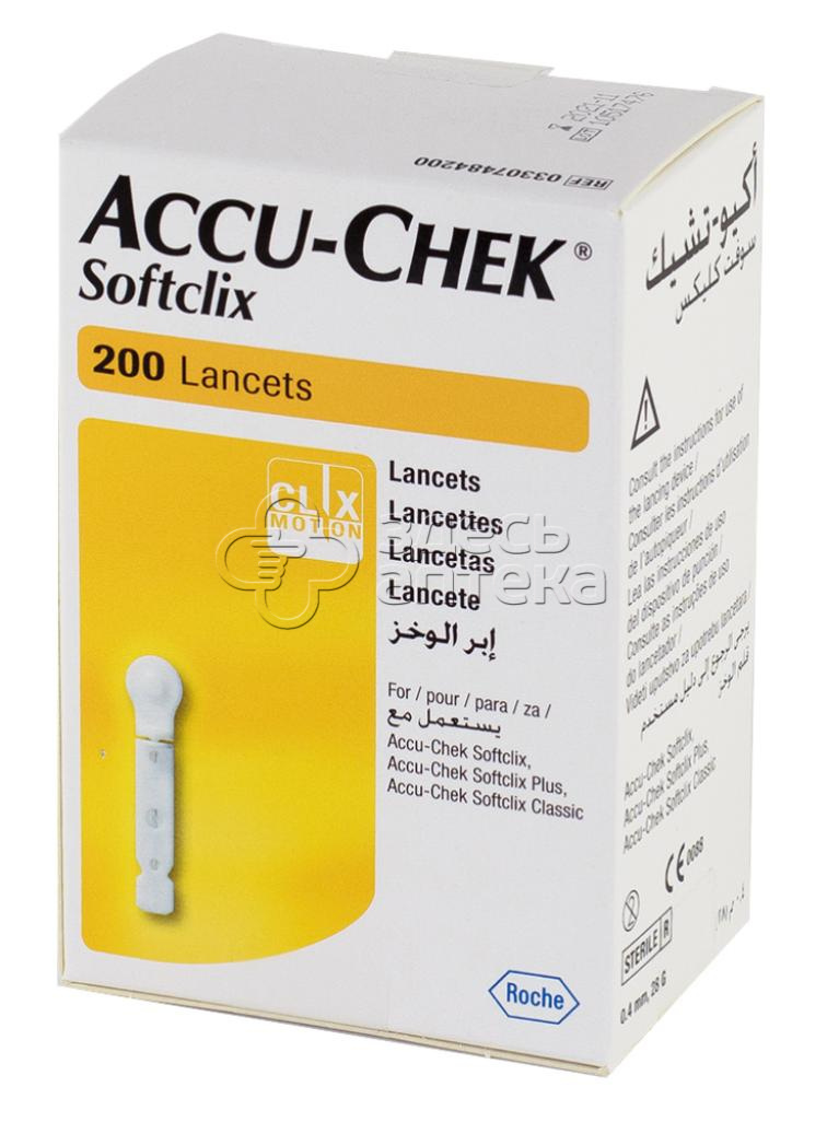 Ланцеты Акку-Чек Софткликс для прокола 200 шт 1239₽