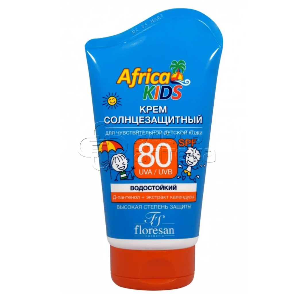 Флоресан Крем солнцезащитный для детей SPF 80 Africa Kids 100мл 252₽