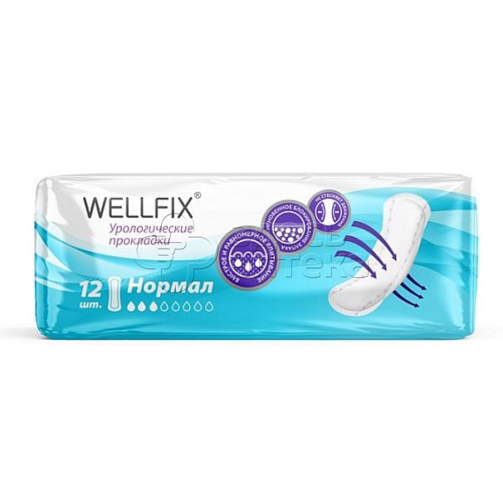 Прокладки урологические Wellfix Normal 12 шт 305₽