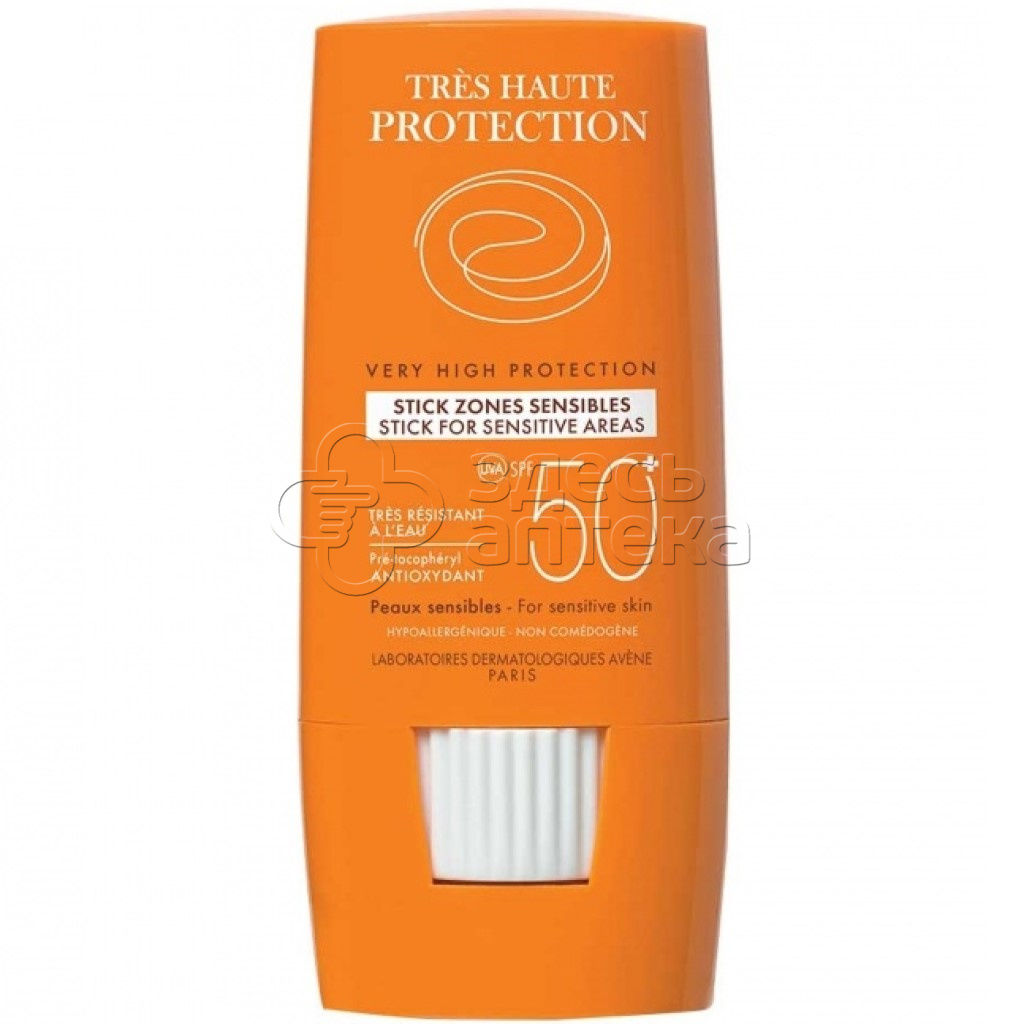 Авен солнцезащитный стик для чувствительных зон SPF50 8 Г 1709₽