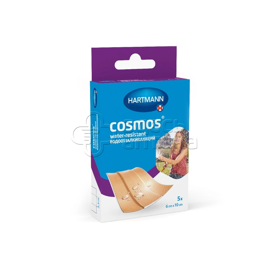 Пластырь Cosmos water-resistant водоотталкивающий нестерильный 6х10см 535103 5 шт 273₽