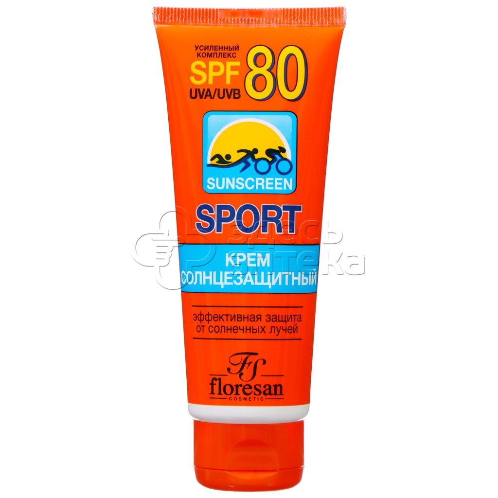 Флоресан Крем солнцезащитный SPF 80 Защита от солнца при интенсивных занятиях спортом 60мл 248₽