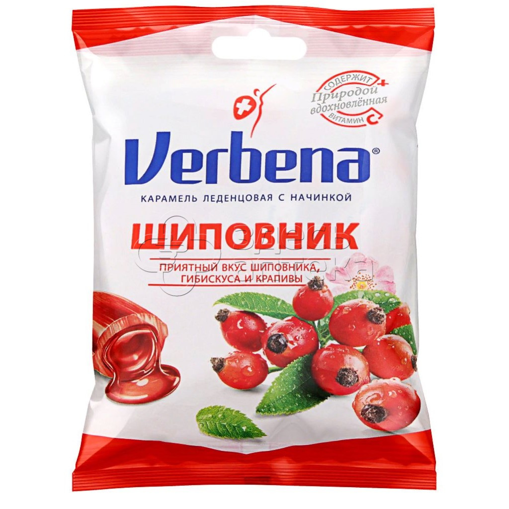 Карамель с начинкой Вербена Шиповник 60 г 319₽