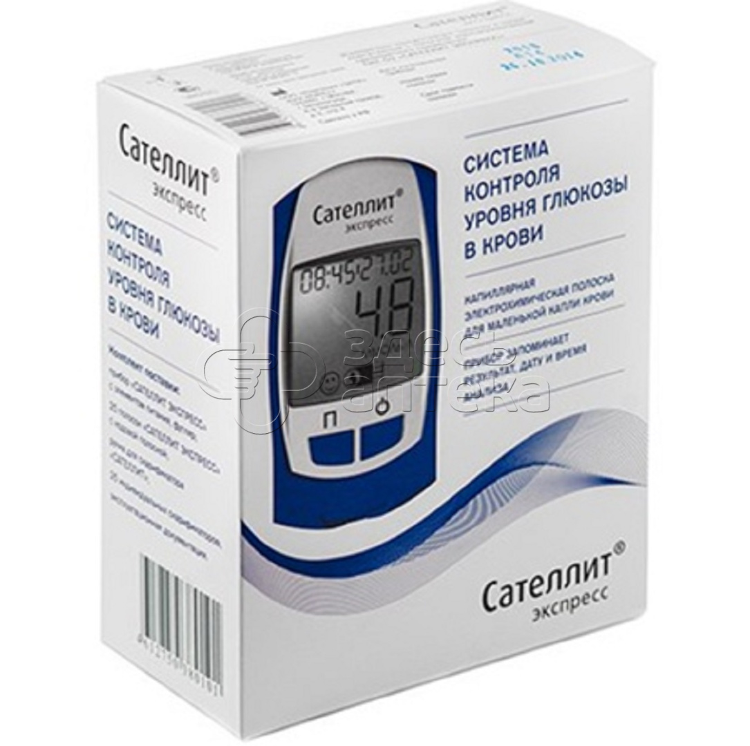 Глюкометр Сателлит экспресс ПКГ-03 комплект 1929₽