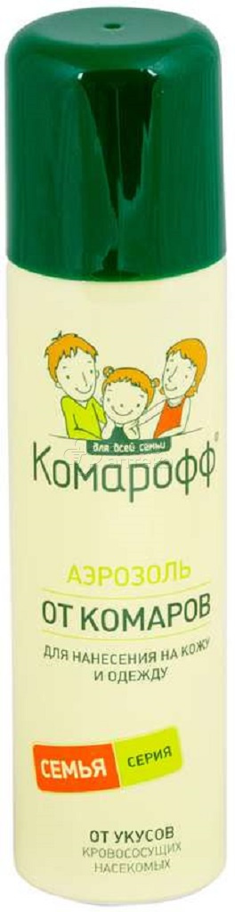 Средство репеллентное Комарофф аэрозоль от комаров флакон 150 мл 230₽