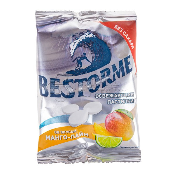 Пастилки без сахара с витамином С со вкусом манго-лайм 20г 85₽
