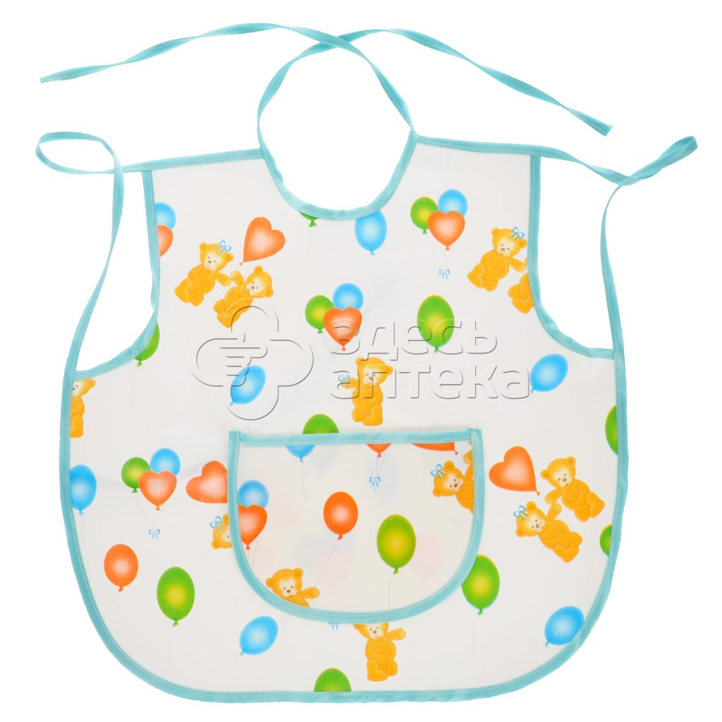 Дино и Рино Фартук нагрудный непромокаемый с ПВХ покрытием на завязках 36х36см 232₽