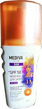Медива Сан Кеа молочко для тела детское солнцезащитное SPF 50 флакон 150 мл 1657₽