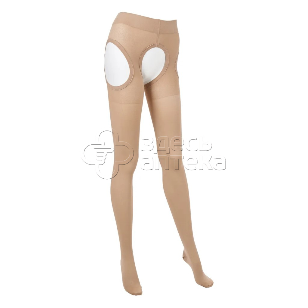 Чулки Интекс Универсал женские без силикона с поясом 1 класс компрессии цвет бежевый 1878₽
