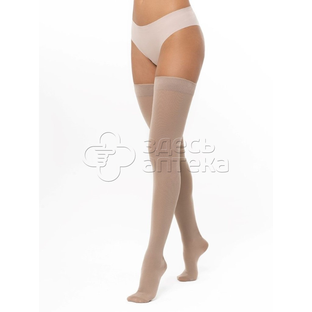 Чулки компрессионные Элеганс 2 класс 22-32 мм ртст бежевый рM ИНТЕКС 1934₽