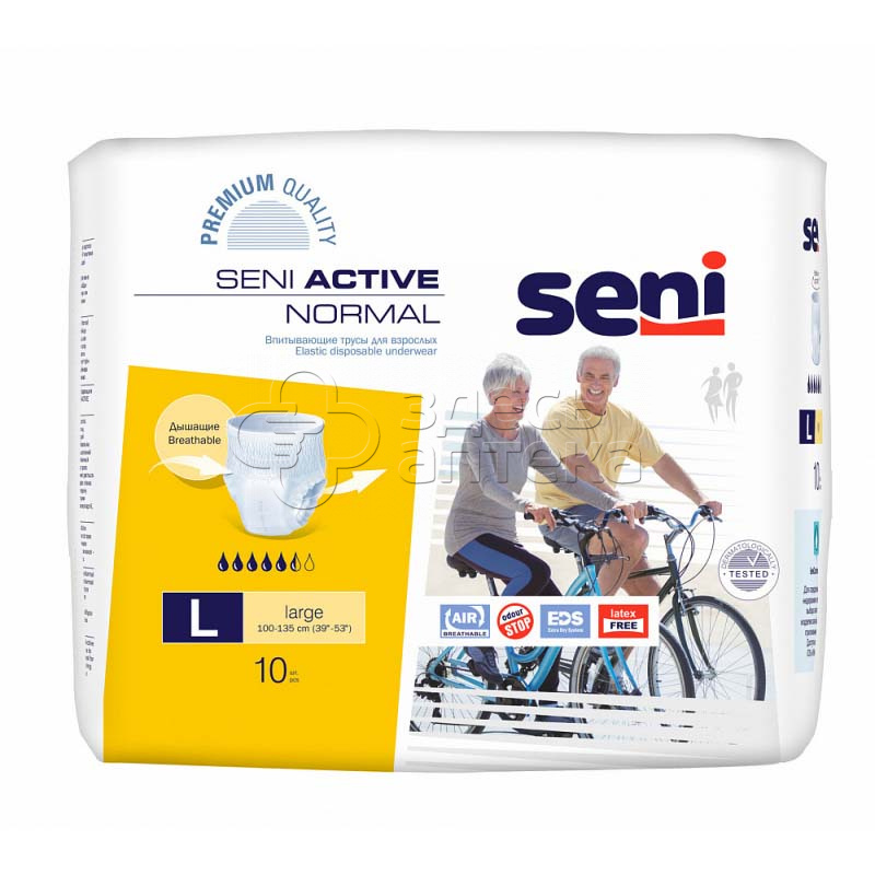 Подгузники-трусы Seni active нормал L N10 1502₽