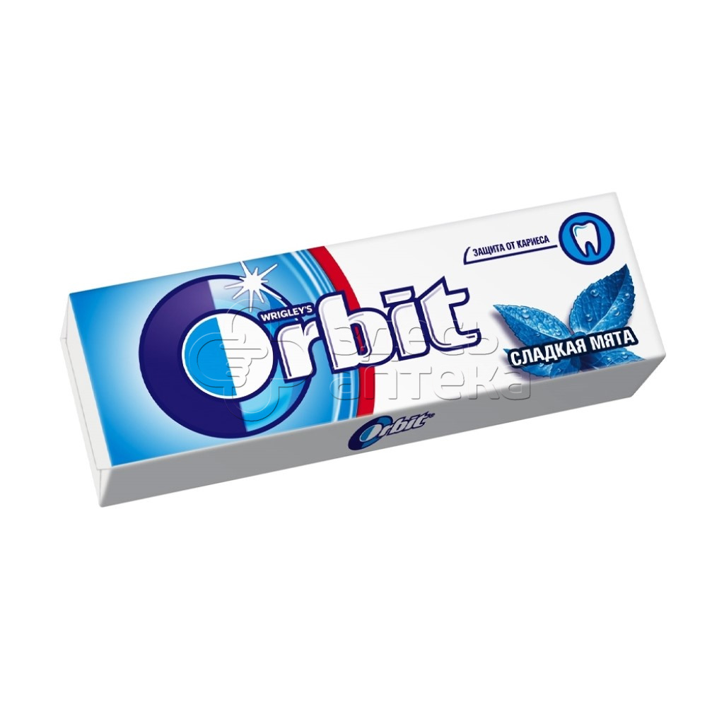 Жевательная резинка Орбит сладкая мята драже 136г 54₽