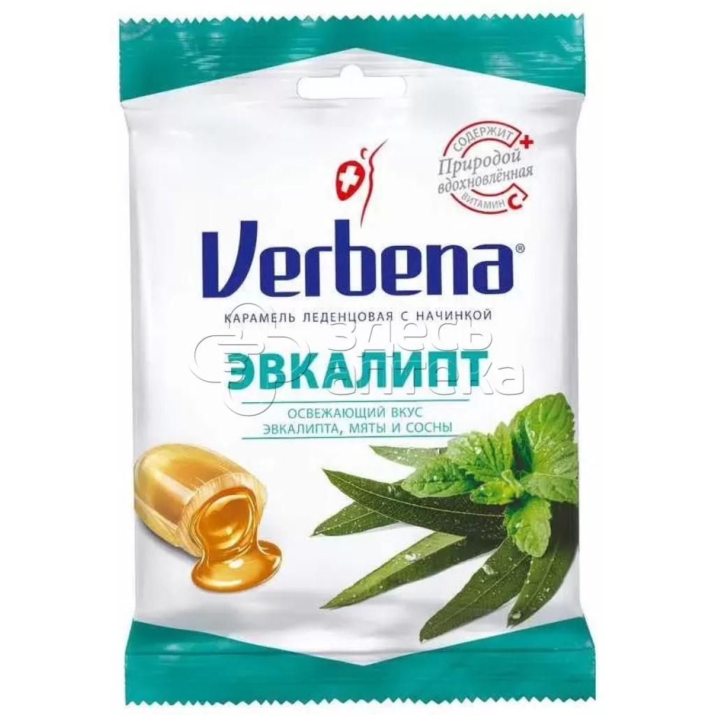 Карамель с начинкой Вербена Эвкалипт 60 г 332₽