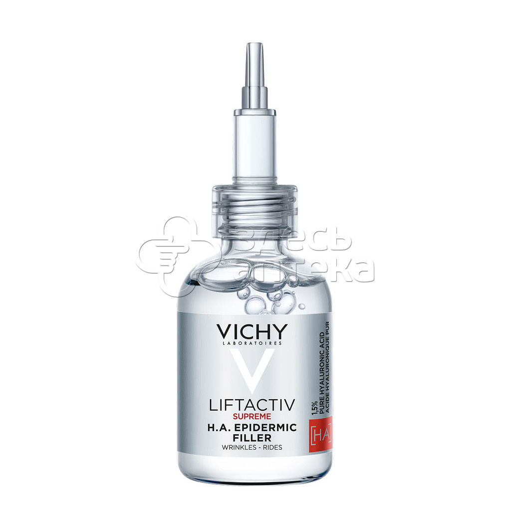 Виши ЛифтАктив Гиалуроник Антивозрастная гиалуроновая сыворотка-филлер для кожи лица и шеи с витамином С пролонгированного действия 30 мл 4319₽