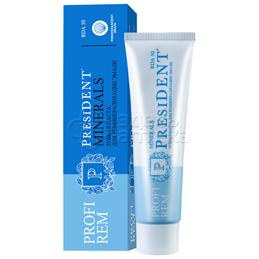 Зубная паста PRESIDENT PROFI REM Minerals RDA 50 50 мл 343₽
