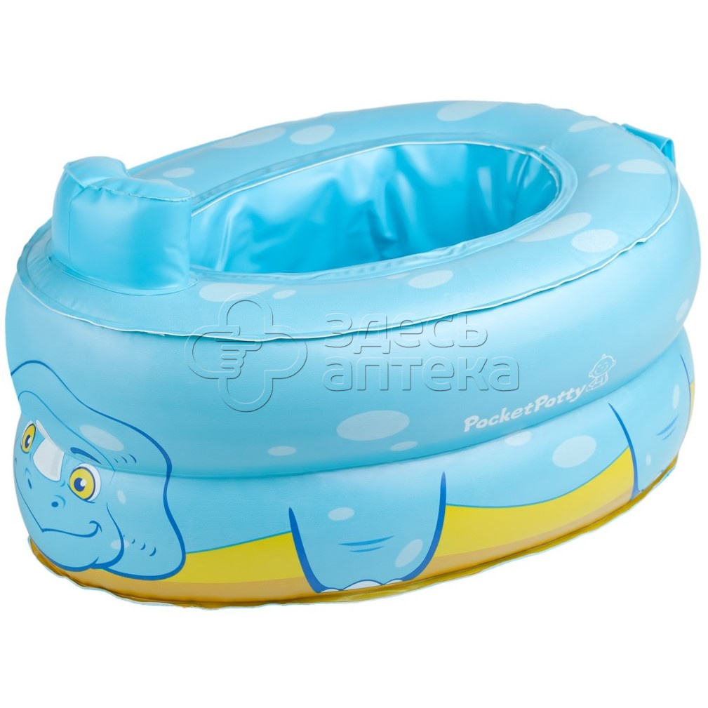 Дорожный горшок надувной HandyPotty Динозавр в сумке три одноразовых пакета Roxy-Kids Рокси Кидс 627₽