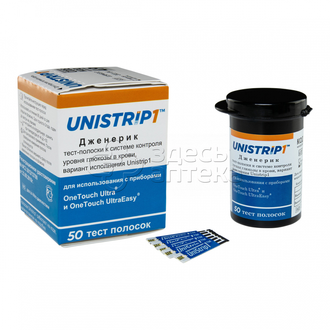 Тест-полоски Unistrip 1 N50 1040₽