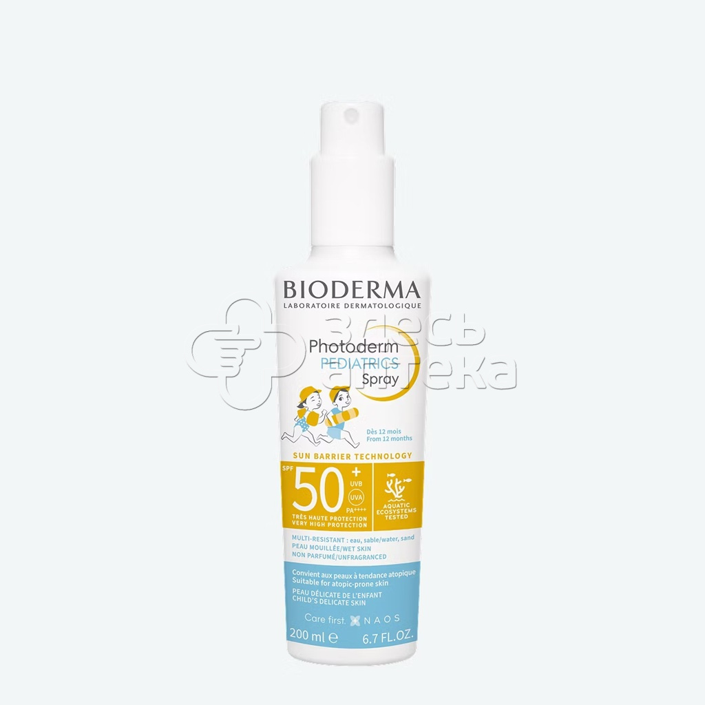 Биодерм Фотодерм Солнцезащитный детский спрей Pediatrics SPF50+ флакон, 200 мл