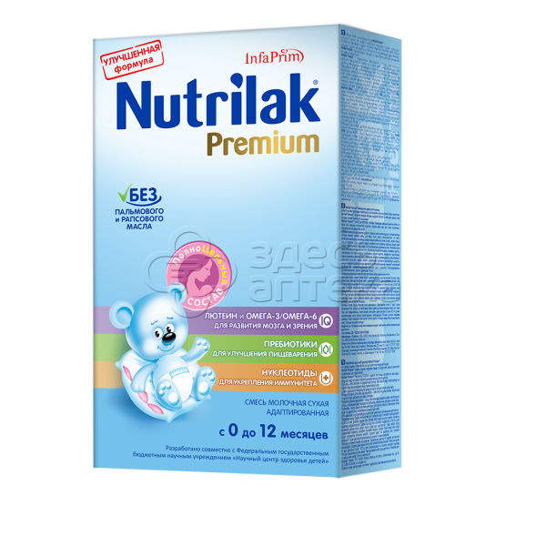 Нутрилак Премиум смесь молочная с рождения до 12 месяцев 350г 734₽