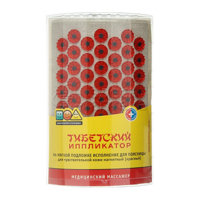 Иппликатор Тибетский валик дпоясницы магнитный красный 1160₽