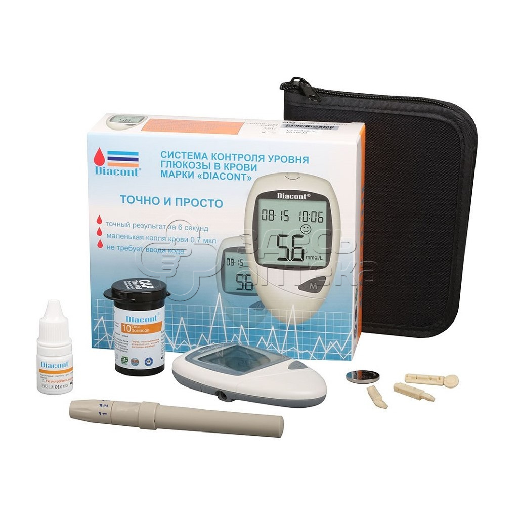Система контроля уровня глюкозы в крови Diacont 1390₽
