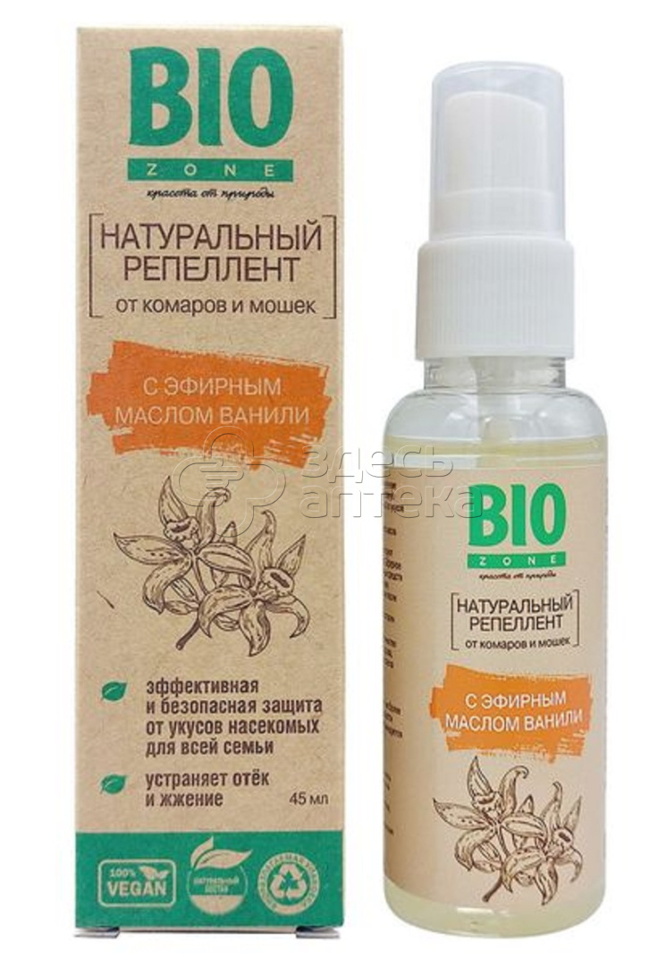 Биозон масло для тела Антикомарин с эфирным маслом ванили флакон 45 мл 300₽