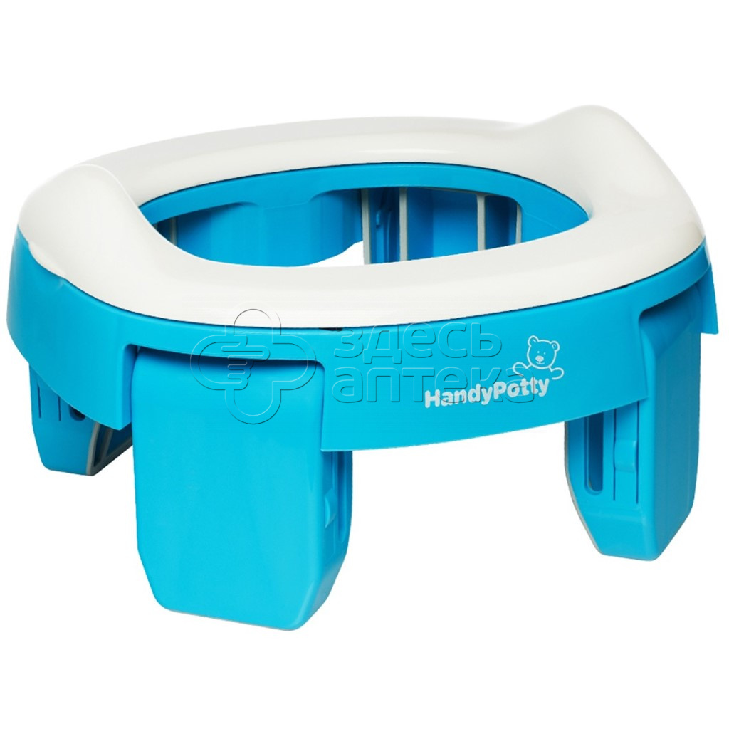 Дорожный горшок HandyPotty голубой в сумке три одноразовых пакета Roxy-Kids Рокси Кидс 1108₽