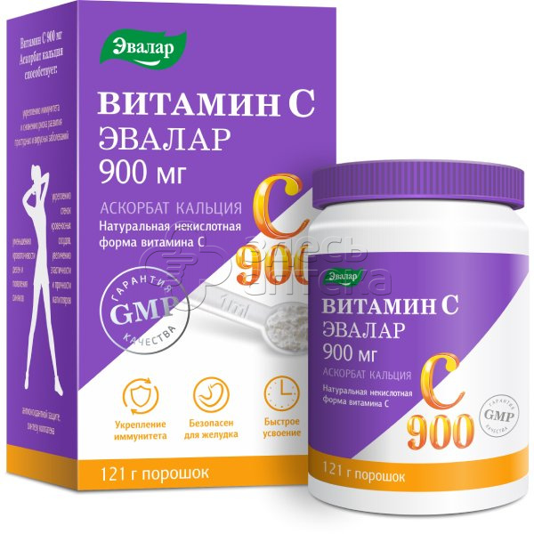 Витамин С 900 мг Эвалар порционная банка 121г купить в г. Тихорецк ...