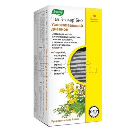 Чай Эвалар Био успокаив дневной 15 n20 фпак 460₽