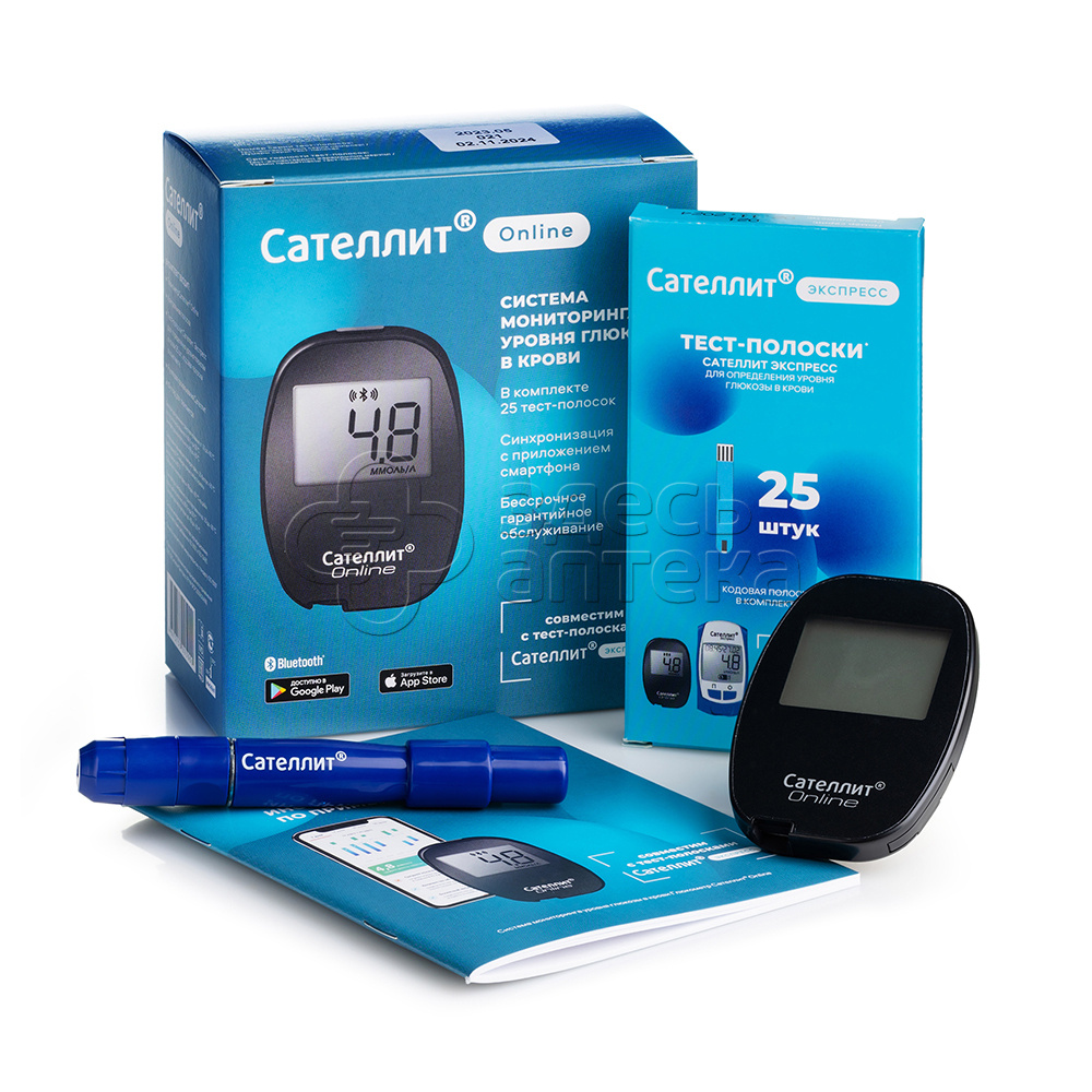Глюкометр Сателлит ONLINE 2690₽