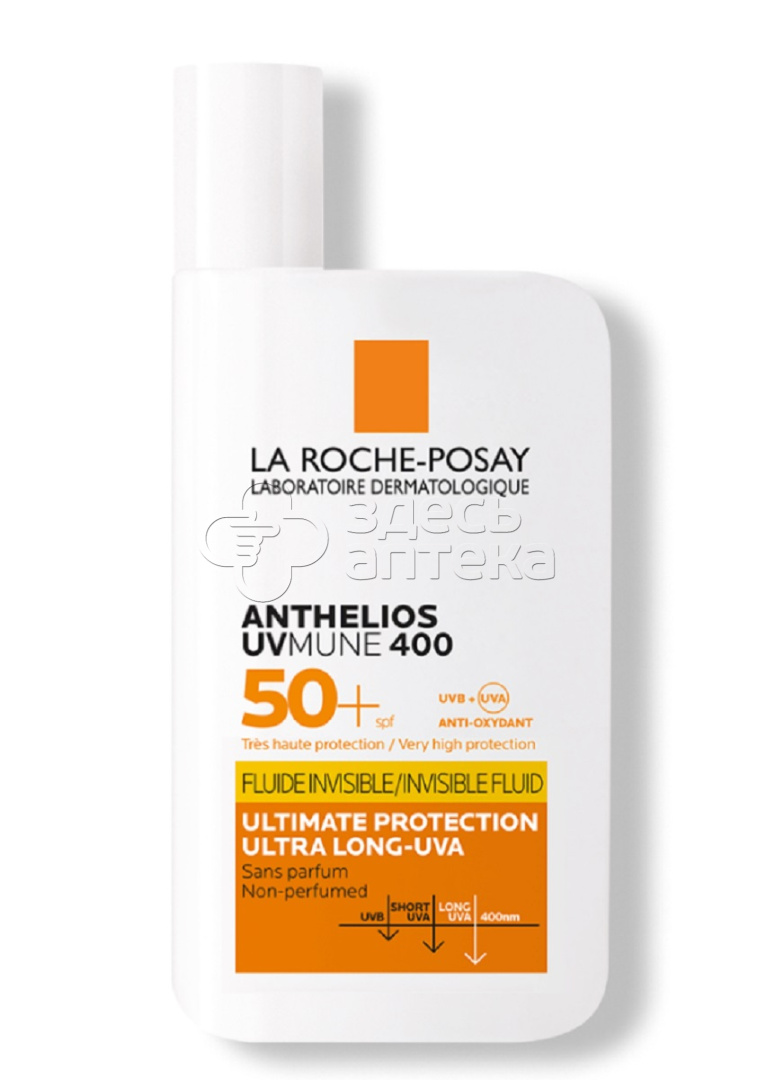 Ля Рош-Позе Антгелиос Увмун 400 солнцезащитный Флюид невидимый для лица SPF50 флакон 50 мл 2564₽