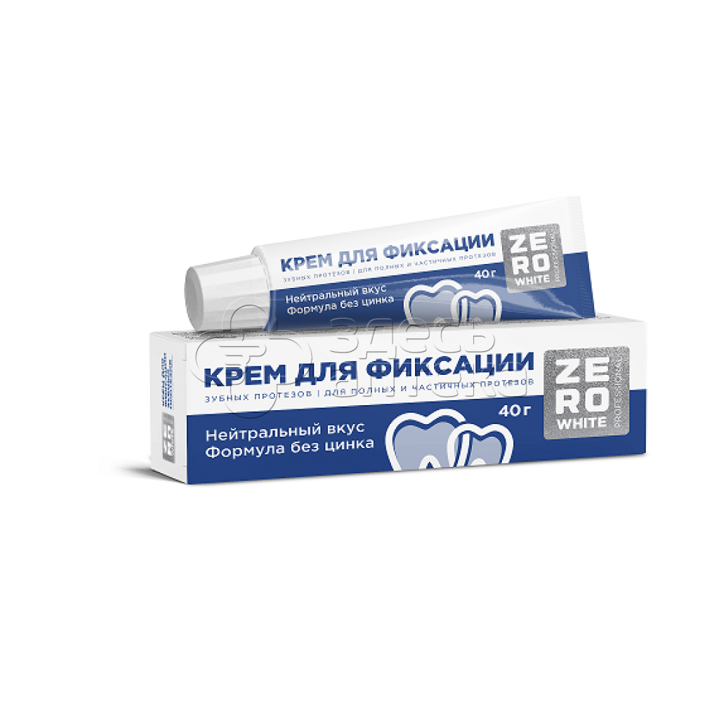 ZeroWhite Крем дфиксации зуб протезов НЕЙТРАЛЬНЫЙ вкус 40г 490₽