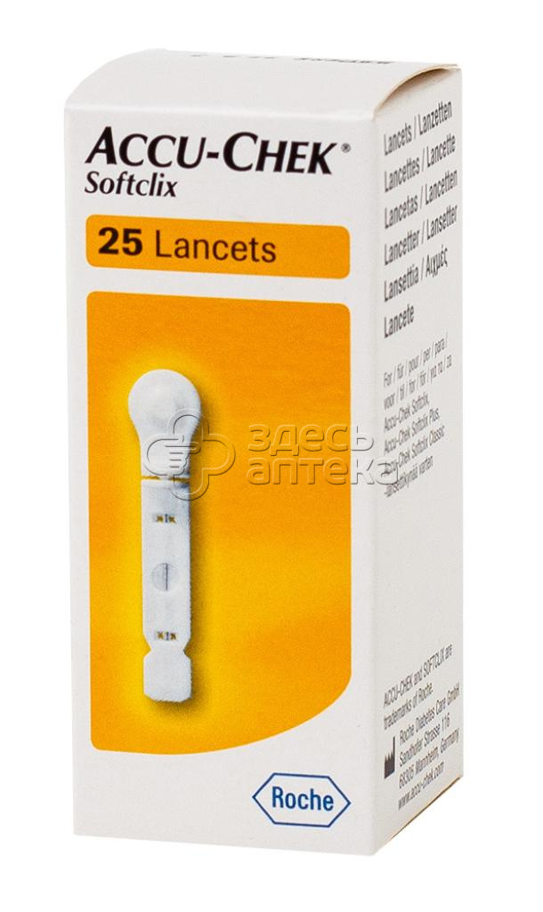 Ланцеты Акку-Чек Софткликс для прокола 25 шт 185₽
