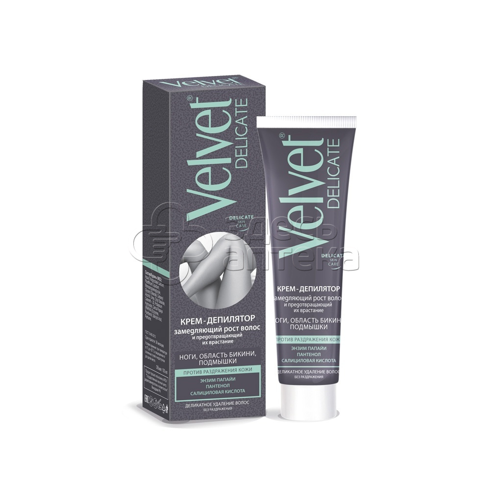 Velvet крем- депилятор замедляющий рост волос и предотвращающий их врастание 100мл 231₽