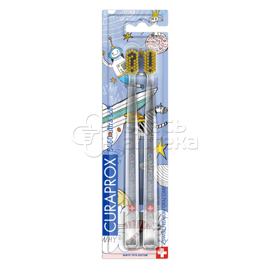 Набор зубных щеток Курапрокс для взрослых ультрамягкие лимитированная серия Duo hento toto edition 2022, 2 шт