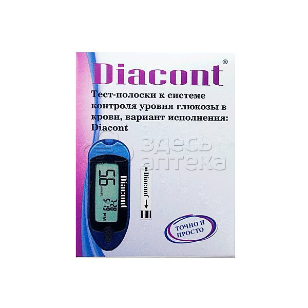 Тест-полоски Диаконт N50 884₽
