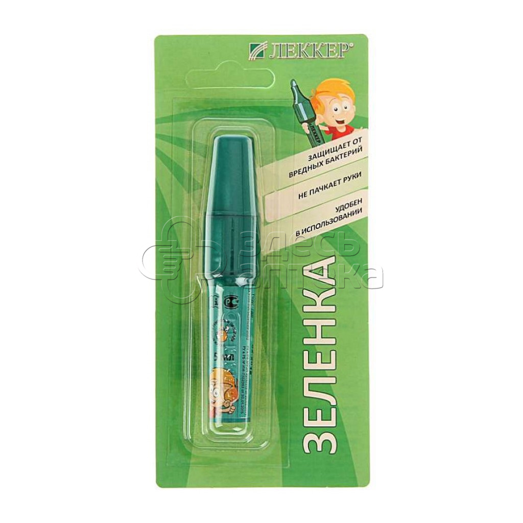 Леккер Бриллиантовый зеленый 1 зеленка маркер 5 мл 125₽