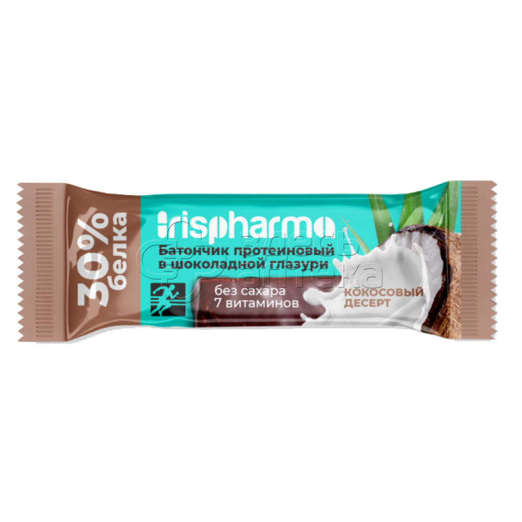IRISPHARMA Батончик протеиновый 30 Кокосовый десерт 40г 105₽