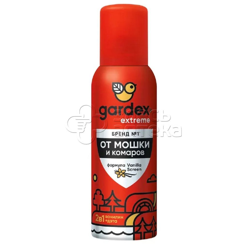 Средство репеллентное Гардекс Extreme аэрозоль от мошек и комаров 100 мл 576₽