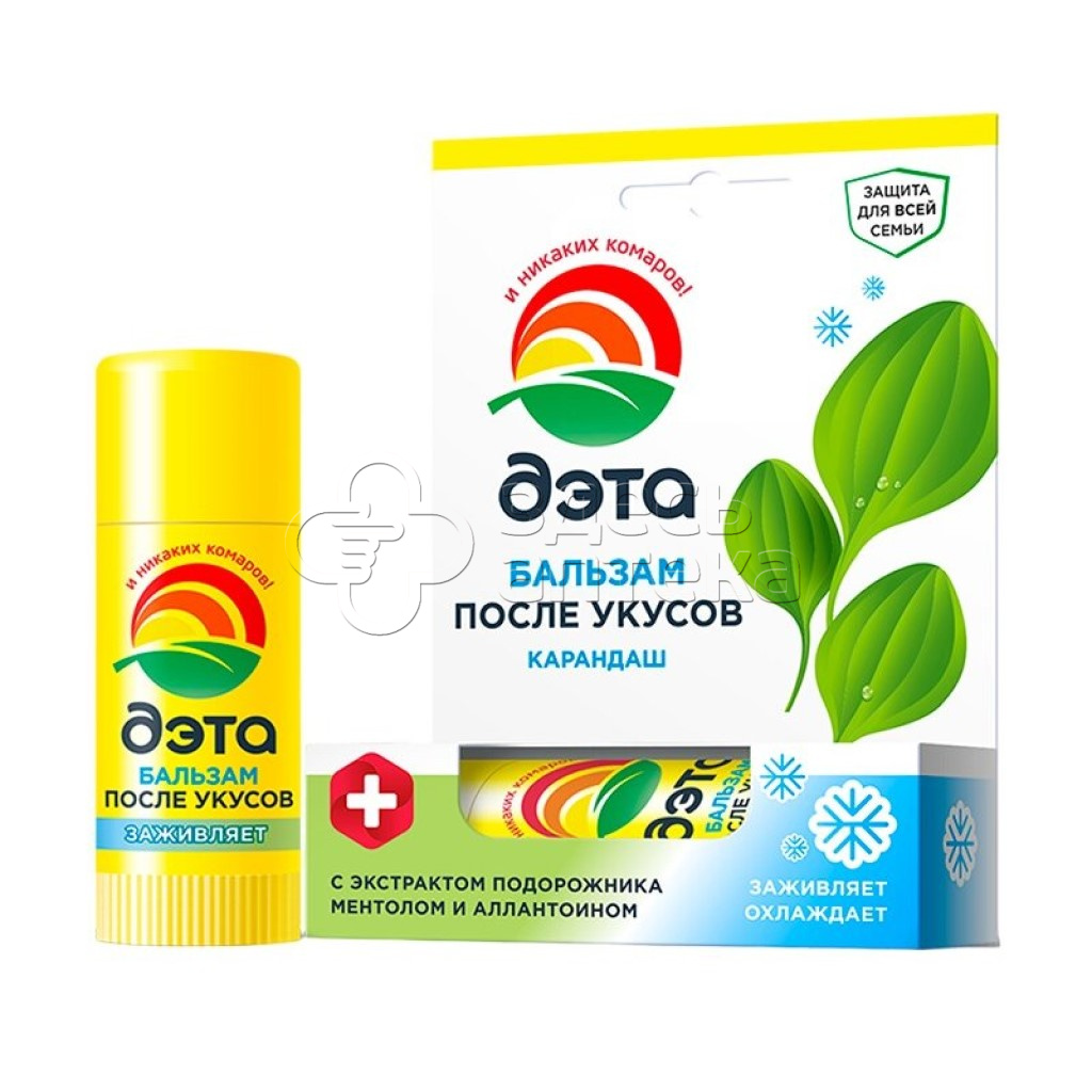 Средство репеллентное Дэта бальзам карандаш после укусов для наружного применения 10 мл 261₽
