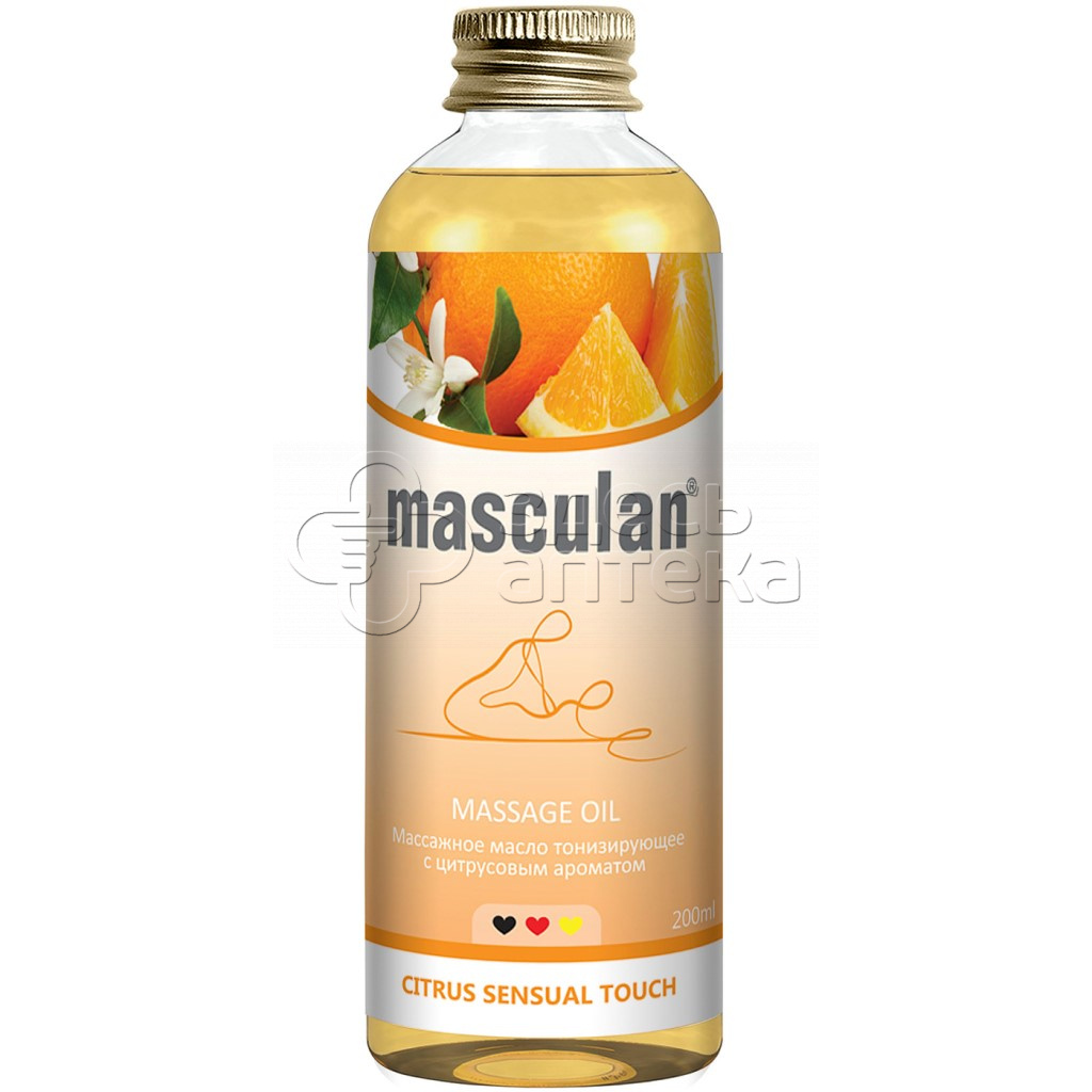 Масло массажное Masculan тонизирующее с цитрусовым ароматом 200мл 773₽