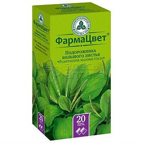 Подорожник большой листья фп 15г N20 164₽